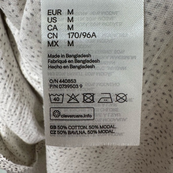 H&M Jersey‎ Wrap Dress in Ecru/Polka Dot Size Medium - Picture 10 of 12